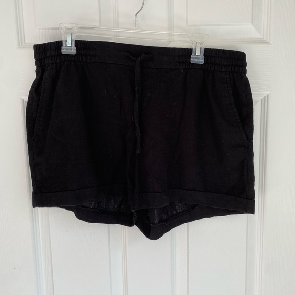 Old Navy Black Linen Short - Size L - Picture 1 of 4